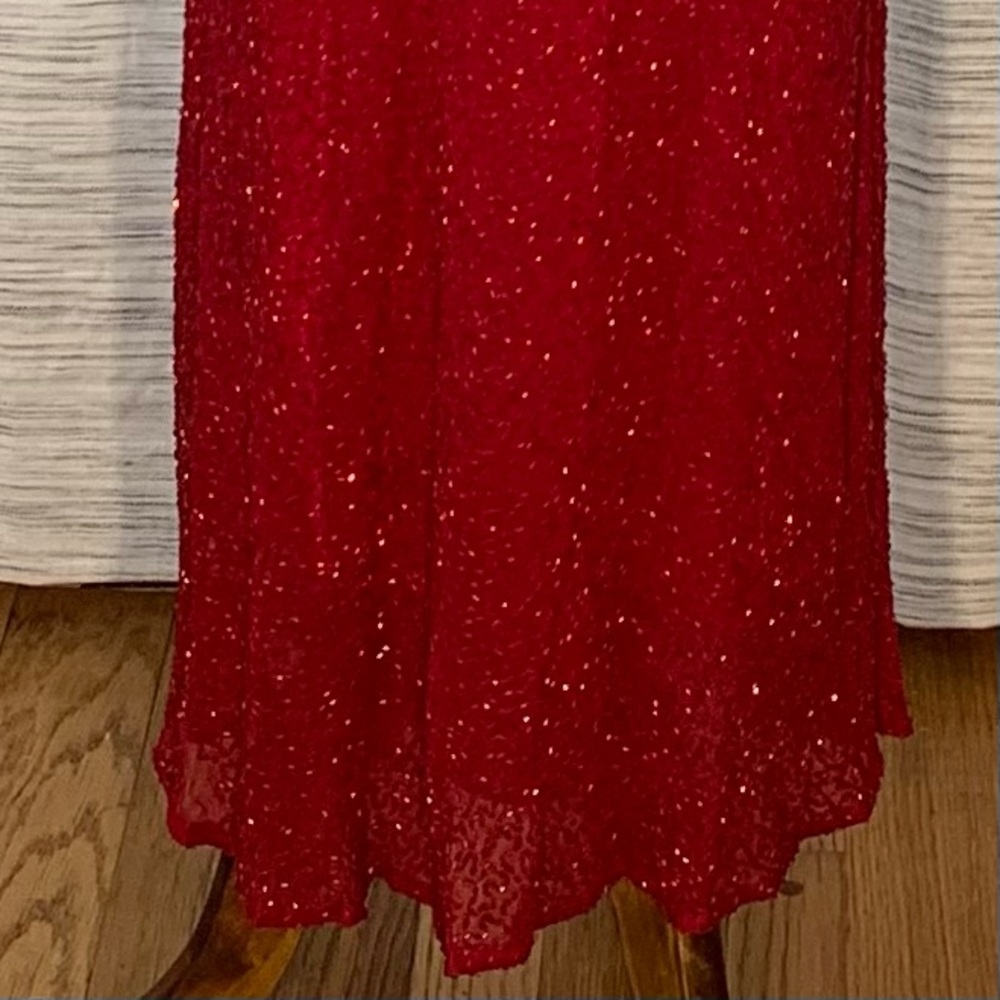 Scala Red beaded Evening Gown - Picture 5 of 16
